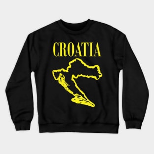 Vibrant Croatia: Unleash Your 90s Grunge Spirit! Crewneck Sweatshirt